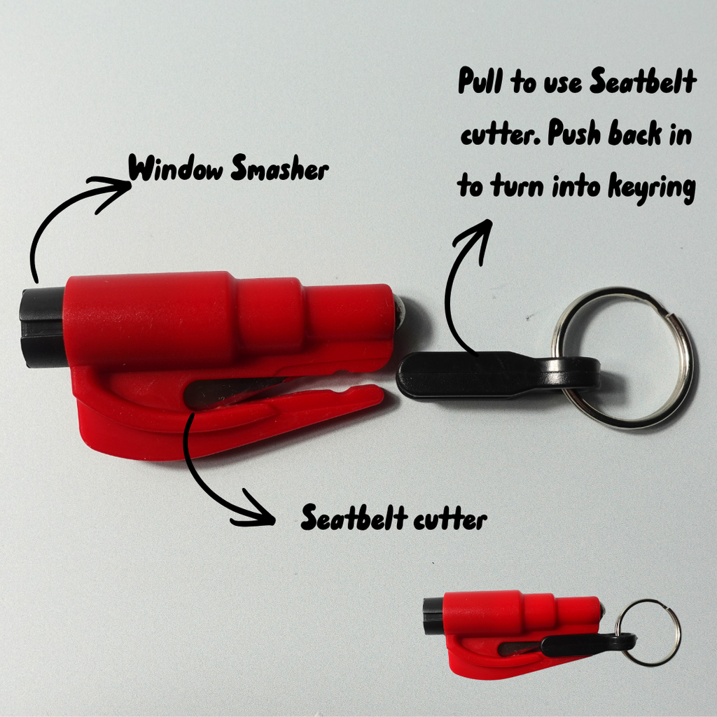 Re-usable Glass Breaker & seatbelt cutter Rescue Tool keyring
