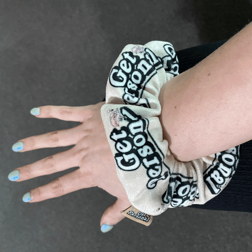 Get personal Zip Safety Scrunchie