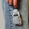 Patterned Keyring clip on pouch & sanitiser bottle/Farbgel case