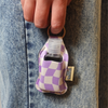 Patterned Keyring clip on pouch & sanitiser bottle/Farbgel case