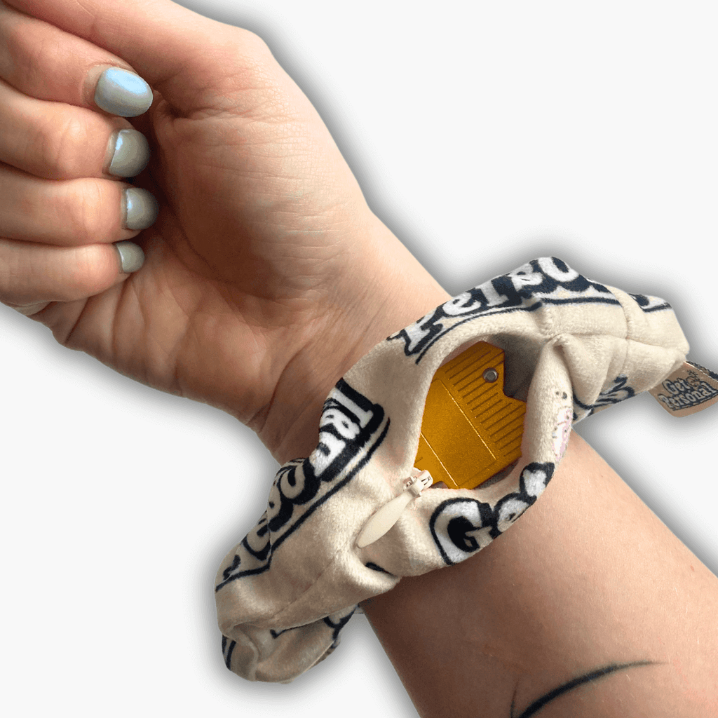 Get personal Zip Safety Scrunchie