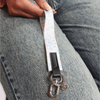 Satin Wristlet Keychain | Double Hook Wrist Strap for Keys &amp; Accessories