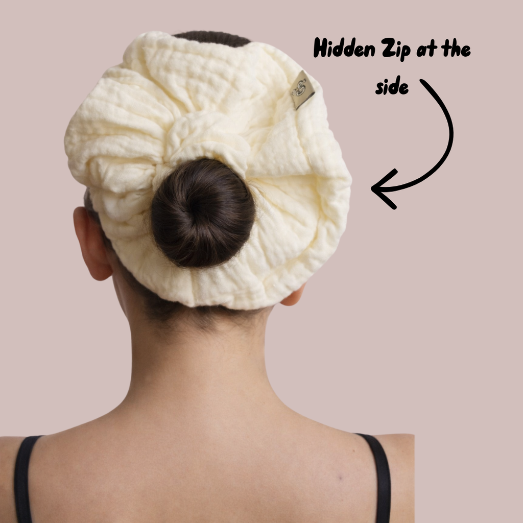 Cream XL Safety Zip Scrunchie
