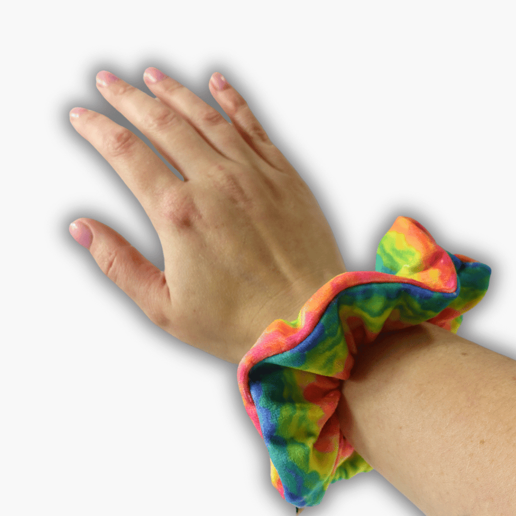 Rainbow Safety Zip Scrunchie