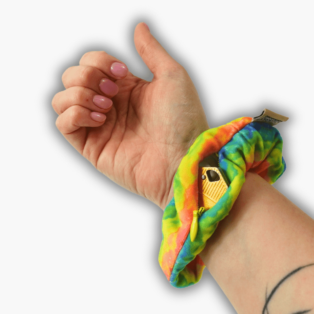 Rainbow Safety Zip Scrunchie