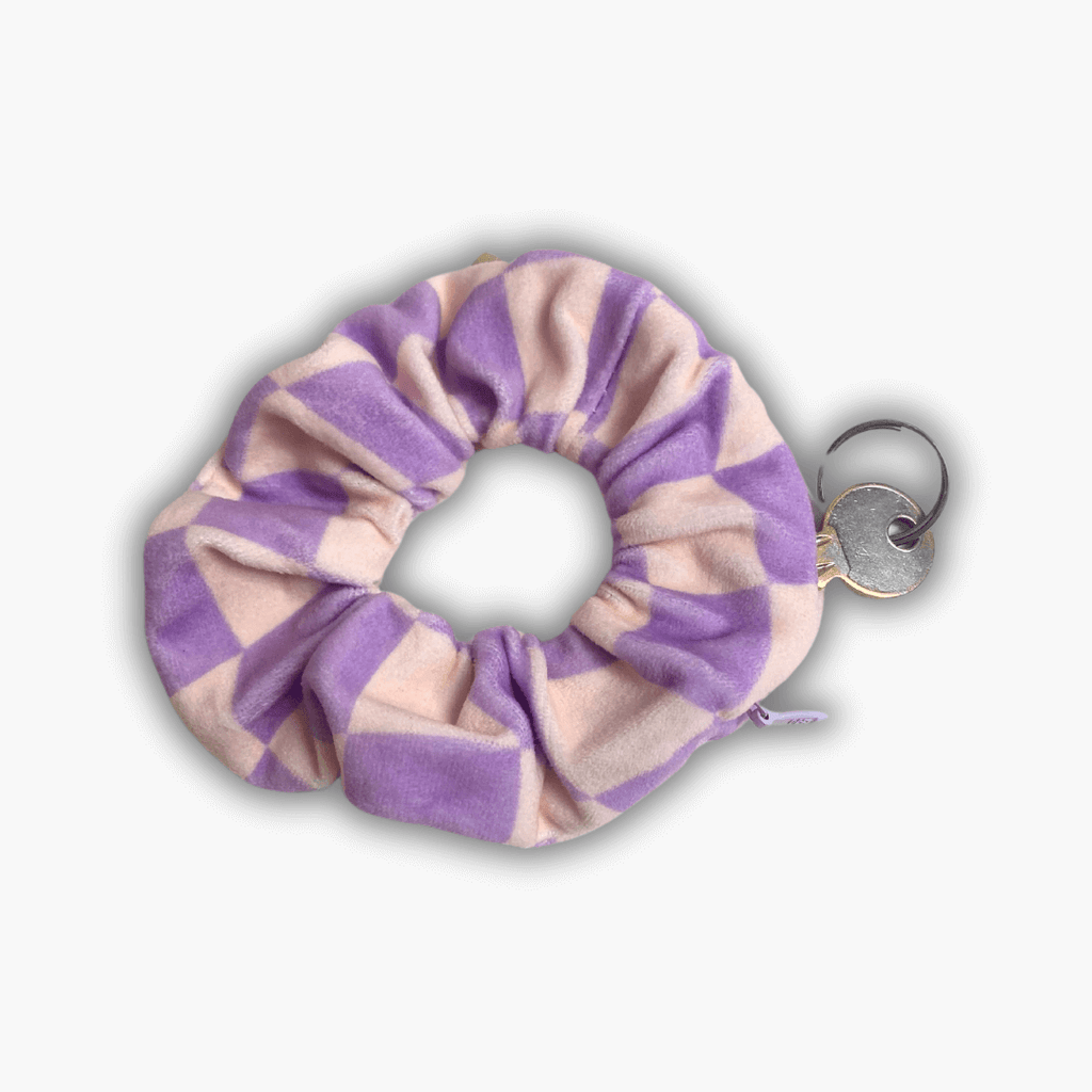 Groovy Check Zip Safety Scrunchie